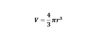 fórmula para calcular el volumen de una esfera