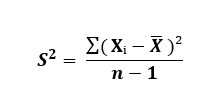 fórmula calcular la varianza muestral