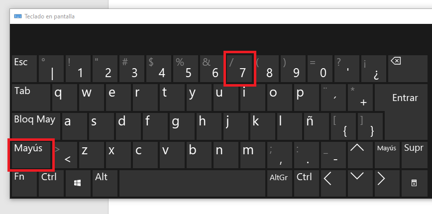 Cómo backslash o barra invertida en el teclado de Windows 10 - HowTo