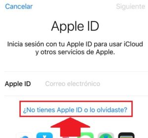 crear una apple ID desde iphone 