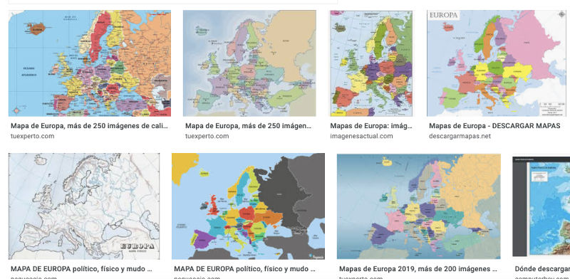 Mapas de Europa para descargar