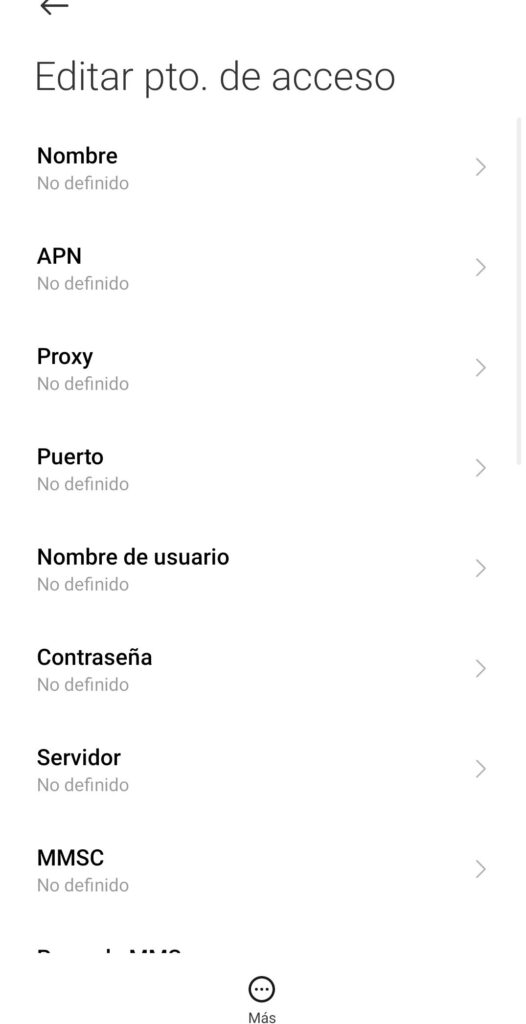 editar o configurar APN de operadoras en dominicana Android