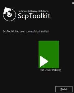 Ventana que confirma que ScpToolkit se ha instalado.