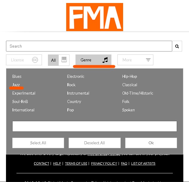 FMA - Free music archive