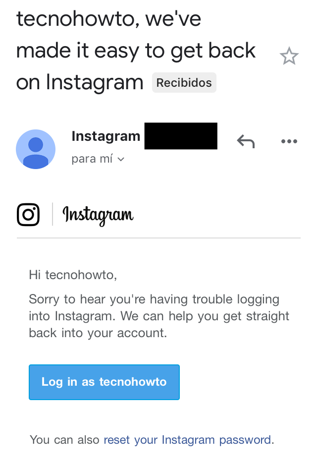 Escribir A Instagram Para Recuperar Cuenta