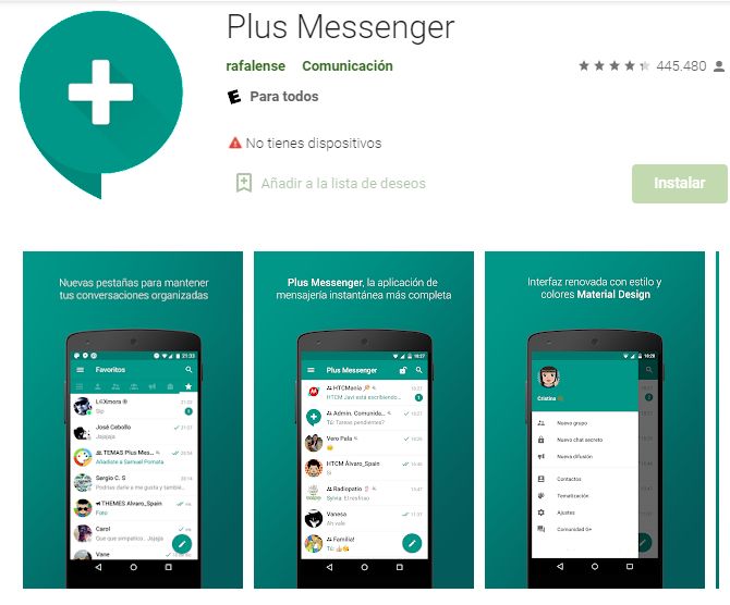 App Plus Messenger, app creada por rafalense, el creador de WhatsApp Plus, como sucesora de WhatsApp Plus.